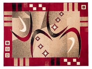 Chemex Moderní koberec Atlas - vlnky 1 - červený Rozměr koberce: 80x150 cm
