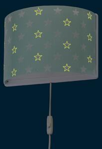 Dalber 81218H STARS - Dětské nástěnné svítidlo s kabelem do zásuvky + Dárek LED žárovka (Dětské nástěnné svítidlo s hvězdami)