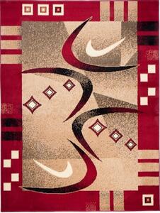 Chemex Moderní koberec Atlas - vlnky 1 - červený Rozměr koberce: 80x150 cm