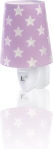 Dalber 81215L STARS - Dětská noční lampička do zásuvky (Lampička do zásuvky pro děti s hvězdami)