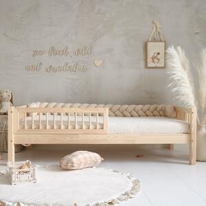 Dětská postel Basic Love 190x90 cm přírodní / příčky - 19 cm nožky