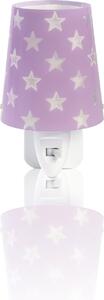 Dalber 81215L STARS - Dětská noční lampička do zásuvky (Lampička do zásuvky pro děti s hvězdami)