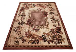 Chemex Moderní koberec Atlas - květiny a mřížka 1 - světle béžový Rozměr koberce: 80x150 cm
