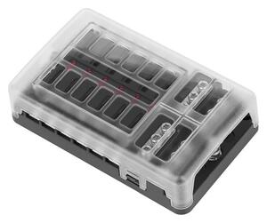 Pojistková skříňka FB-12 s minusovou svorkou a LED indikátory