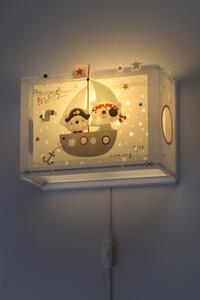 Dalber 74558 PIRATES - Dětské nástěnné svítidlo s kabelem do zásuvky + Dárek LED žárovka (Dětské nástěnné svítidlo s motivem pirátů)