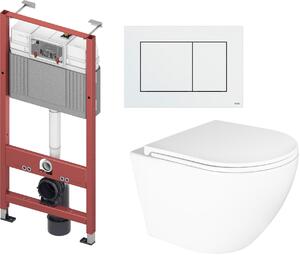 Sada podomítkový WC modul Tece Base 9400407, záchodová mísa Oltens Hamnes Kort 42519000, 45111000, 9.240.400
