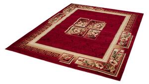 Chemex Moderní koberec Atlas - geometrické tvary 1 - červený Rozměr koberce: 80x150 cm