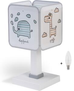 Dalber 75121 BABY ZOO - Dětská stolní lampička se zvířátky + Dárek LED žárovka (Stolní lampička pro děti s motivem jungle)