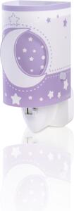 Dalber 63235LL MOON purple - Dětská lampička do zásuvky ve fialové barvě (Lampička do zásuvky pro děti )