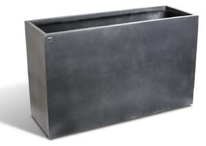 Rozdělovač prostoru a květináč Division Lite, 100/100 x 35/35 x 60/80 cm, betonově šedá, antracitová Barva:: antracitová, Rozměry:: 100x35x60cm