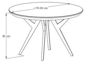 Konferenční stolek Ostřížek průměr stolu (cm): 70 (cm)