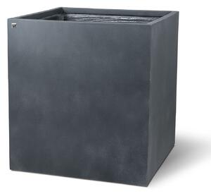 Květináč - Kostka, Division Lite CUBE, dxšxv 40/50/60 x 40/50/60 x 44/54/64 cm, betonově šedá, antracitová Barva:: antracitová, Rozměry:: 60x60x64cm