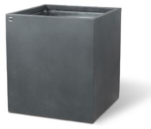 Květináč - Kostka, Division Lite CUBE, dxšxv 40/50/60 x 40/50/60 x 44/54/64 cm, betonově šedá, antracitová Barva:: antracitová, Rozměry:: 50x50x54cm
