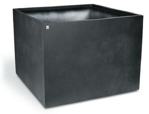 Květináč Division Lite CUBE BIG, dxšxv 80/100 x 80/100 x 60/80 cm, betonově šedá, antracitová Barva:: antracitová, Rozměry:: 80x80x60cm