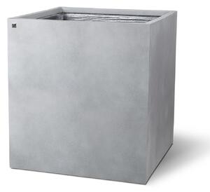 Květináč - Kostka, Division Lite CUBE, dxšxv 40/50/60 x 40/50/60 x 44/54/64 cm, betonově šedá, antracitová Barva:: šedá, Rozměry:: 60x60x64cm