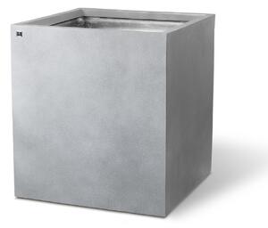 Květináč - Kostka, Division Lite CUBE, dxšxv 40/50/60 x 40/50/60 x 44/54/64 cm, betonově šedá, antracitová Barva:: šedá, Rozměry:: 50x50x54cm