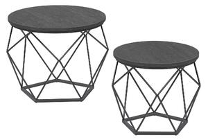 SADA KONFERENČNÍCH STOLKŮ, černá, kov, kompozitní dřevo, 50/50/40,6 cm MID.YOU - Konferenční stolky, Online Only