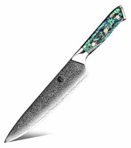 Šéfkuchařský nůž z damaškové oceli SaKuRo Ocean Shell 20,3 cm