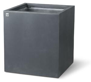 Květináč - Kostka, Division Lite CUBE, dxšxv 40/50/60 x 40/50/60 x 44/54/64 cm, betonově šedá, antracitová Barva:: antracitová, Rozměry:: 40x40x44cm