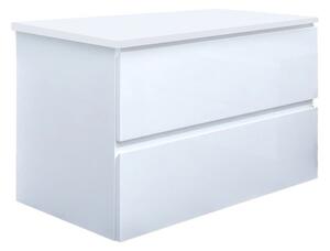 Koupelnová skříňka s krycí deskou SAT B-Way 79x50x45 cm bílá lesk BWAY280WDESK