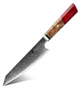 Víceúčelový nůž z damaškové oceli SaKuRo Red 16,5 cm