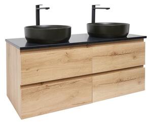 Koupelnová skříňka s umyvadlem SAT B-Way 119x50x45 cm dub mat BWAY2120OAKTKUBB