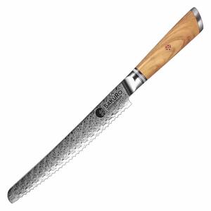 Kuchyňský nůž na pečivo z damaškové oceli SaKuRo Olive 20,3 cm