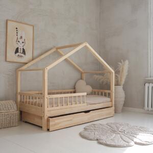 Domečková postel Housebed Bello s šuplíkem 200x90 cm Barva: přírodní, Šuplík: 1 ŠUPLÍK