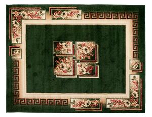 Chemex Moderní koberec Atlas - geometrické tvary 1 - zelený Rozměr koberce: 80x150 cm