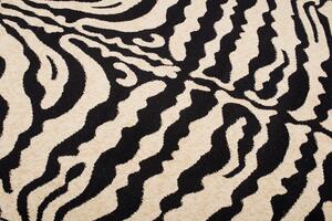 Chemex Moderní koberec Atlas - vzor zebra 1 - černý/bílý Rozměr koberce: 70x130 cm