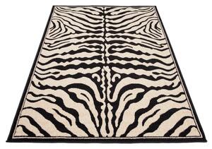 Chemex Moderní koberec Atlas - vzor zebra 1 - černý/bílý Rozměr koberce: 80x150 cm