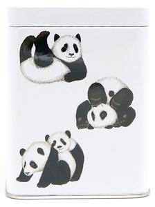 Oxalis Plechová dóza Panda, 7 x 7 x 10 cm