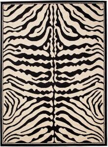 Chemex Moderní koberec Atlas - vzor zebra 1 - černý/bílý Rozměr koberce: 60x100 cm