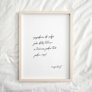 Jen tak z lásky Plakát Báseň - Zapadáme do sebe Rozměr plakátu: A4 (21 x 29,7 cm)