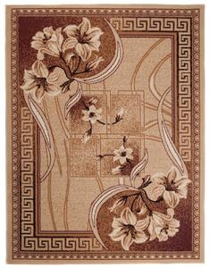 Chemex Moderní koberec Atlas - květiny a obrazce 1 - světle béžový Rozměr koberce: 80x150 cm
