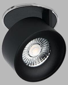 LED2 21507353 KLIP kruhové otočné zápustné bodové svítidlo 77mm 11W / 770lm 3000K chrom černá
