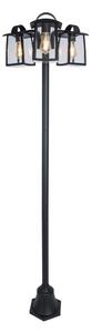 Lutec 7273606012 zahradní sloupek Kelsey 3x40W | E27 | IP44 - černá