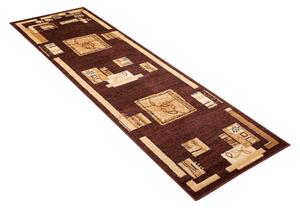 Chemex Moderní koberec Atlas - geometrické tvary 2 - hnědý Rozměr koberce: 80x150 cm