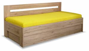 Zvýšená postel s úložným prostorem Erika s dlouhým čelem, 90x200 cm