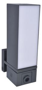 Lutec 5193812118 LED venkovní nástěnné svítidlo Cuba s pohybovým čidlem 1x17,3W | 1000lm | 2700-6500K | IP44 - kamera, šedá