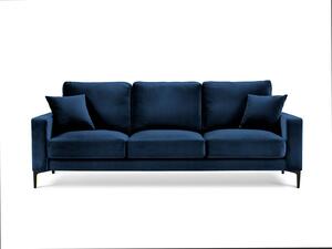 Modrá Sametová třímístná pohovka Harmony 220 × 92 × 90 cm KOOKO HOME