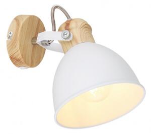 Globo 54018-1 nástěnná lampa Wiho 1x40W | E27 - dřevo, bílá