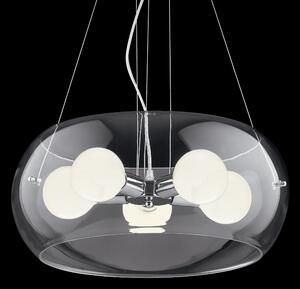IDEAL LUX Závěsný elegantní LED lustr na lanku AUDI, čirý 16863