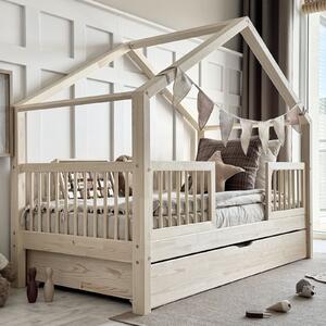 Domečková postel HouseBed alto duo plus - příčky Velikost spací plochy: 120x60, Barva: přírodní dřevo