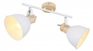 Globo 54018-2 přisazené stropní svítidlo Wiho 2x40W | E27 - dřevo, bílá