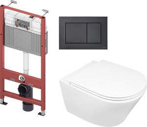 Sada záchodová mísa Oltens Jog 42001000, podomítkový WC modul Tece Base 9400407, 9240407, 45102000