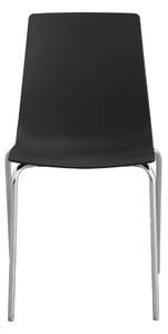 Židle Candy Mat, polypropylen+chrom (černá)