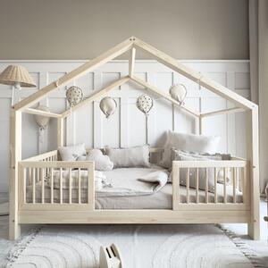 Domečková postel Housebed Alto duo Velikost spací plochy: 180x90, Barva: bílá/bezbarvý lak