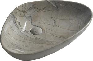 SAPHO DALMA keramické retro umyvadlo na desku, 58,5x39 cm, grigio MM213