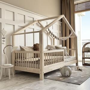 Domečková postel Housebed Alto Velikost spací plochy: 180x90, Barva: bílá/bezbarvý lak